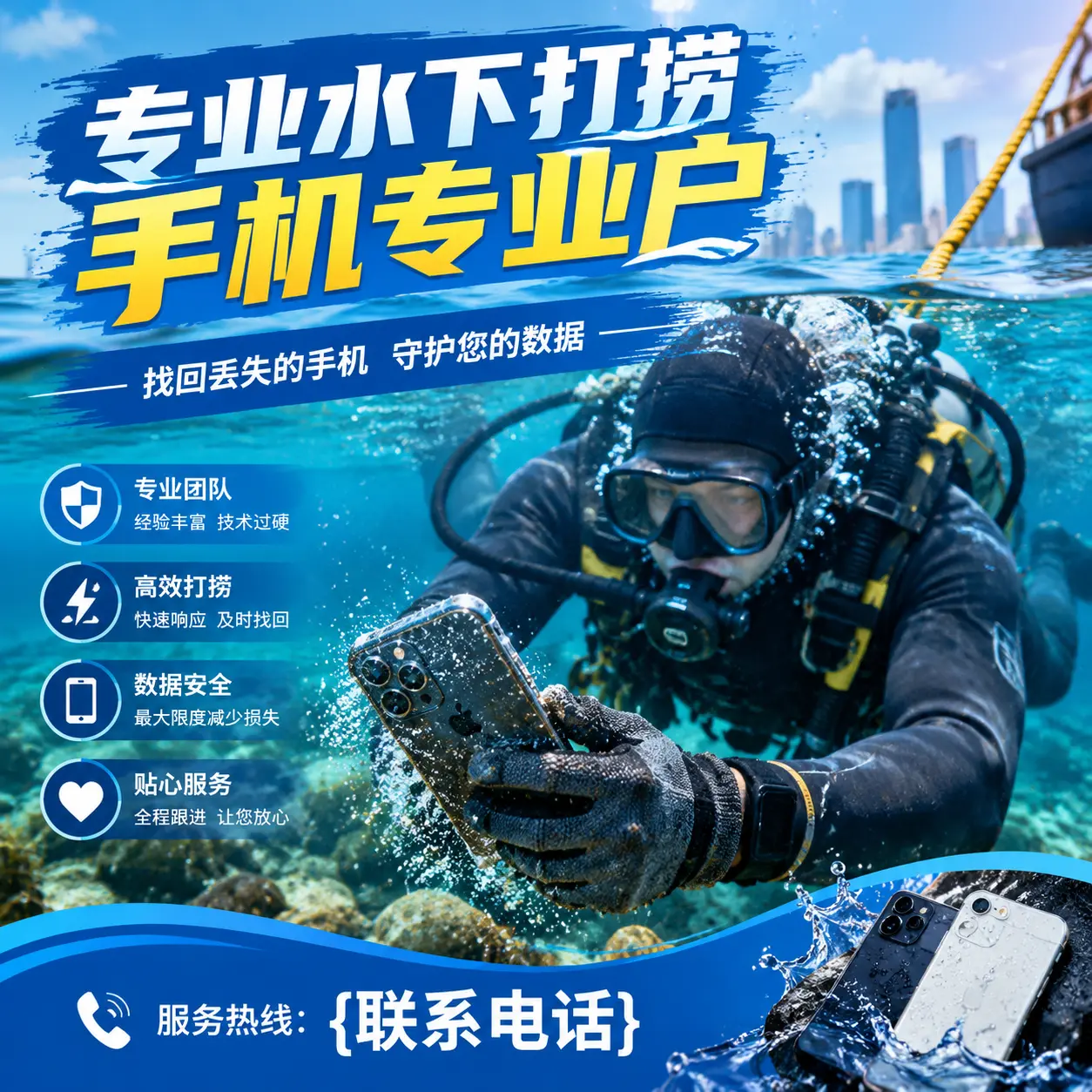 珙县专业水下打捞手机专业户