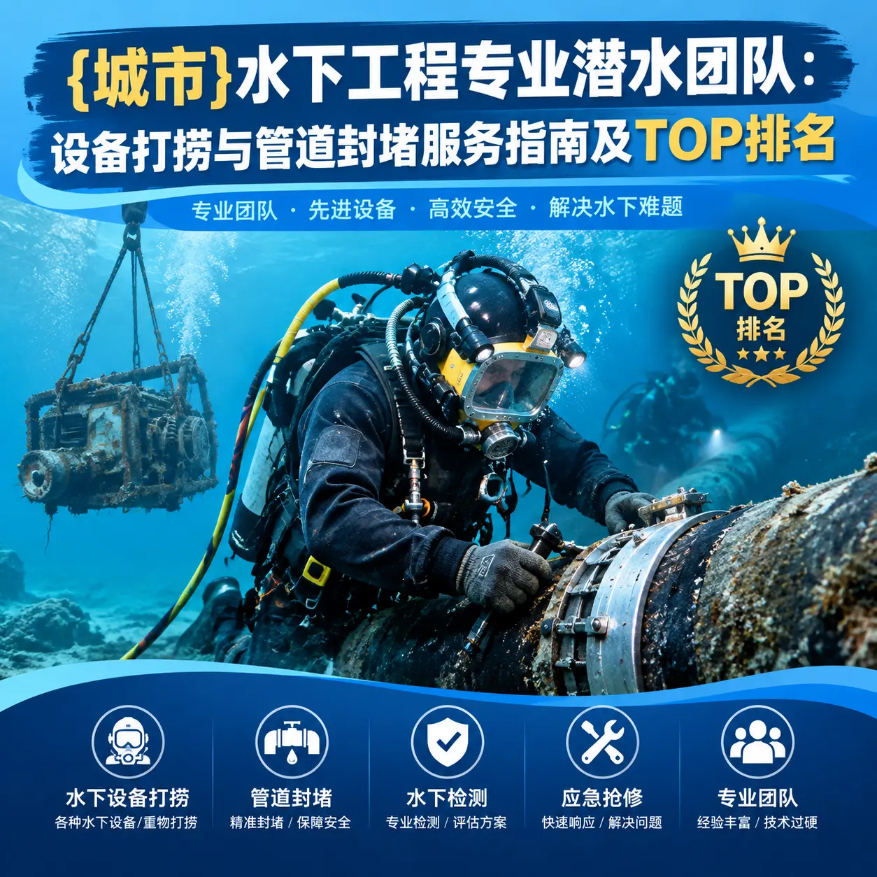 珙县水下工程专业潜水团队：设备打捞与管道封堵服务指南及TOP排名