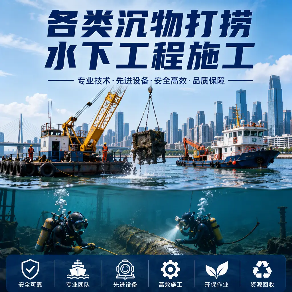 珙县各类沉物打捞，水下工程施工